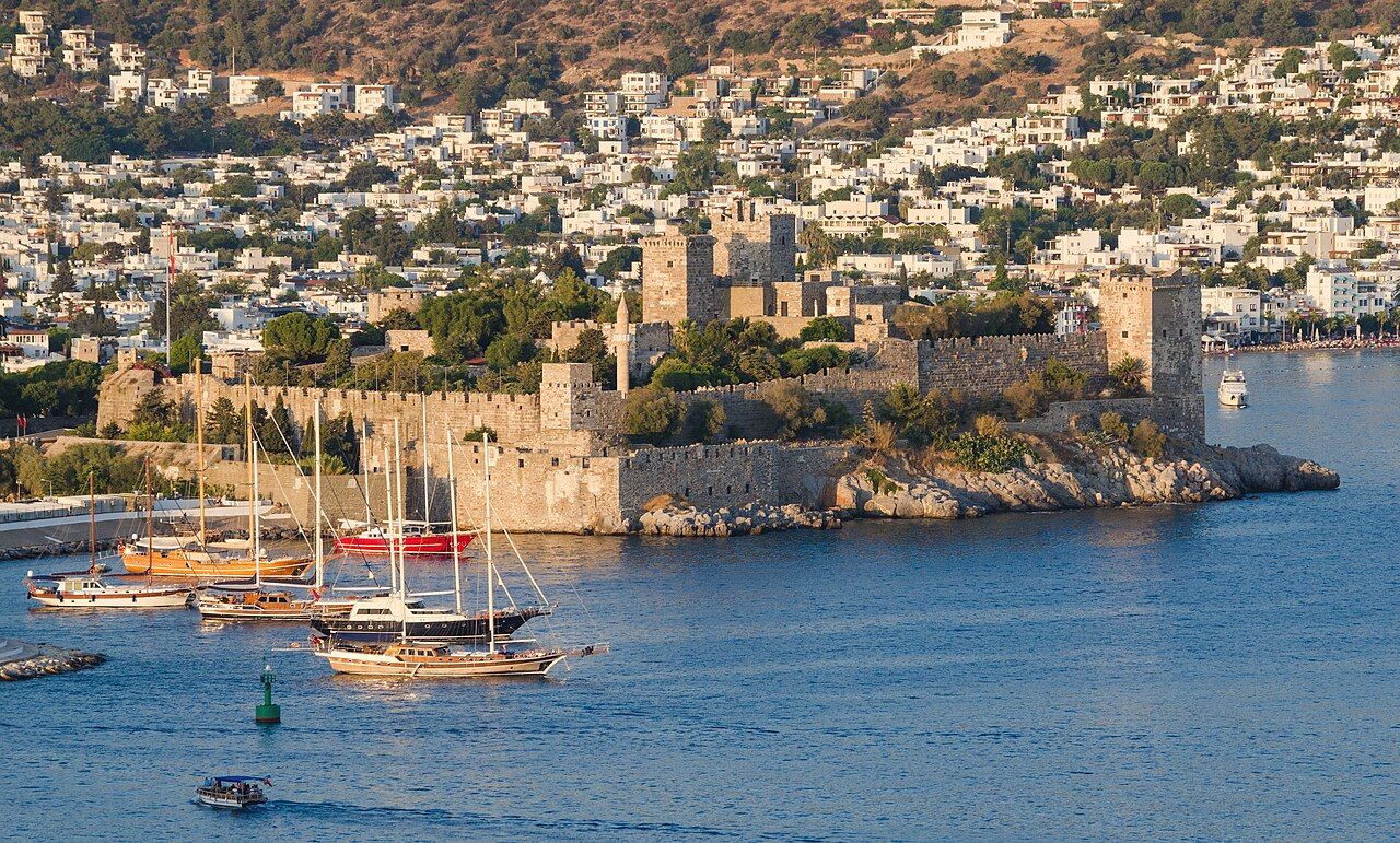 Bodrum Castle on its headland above the harbor