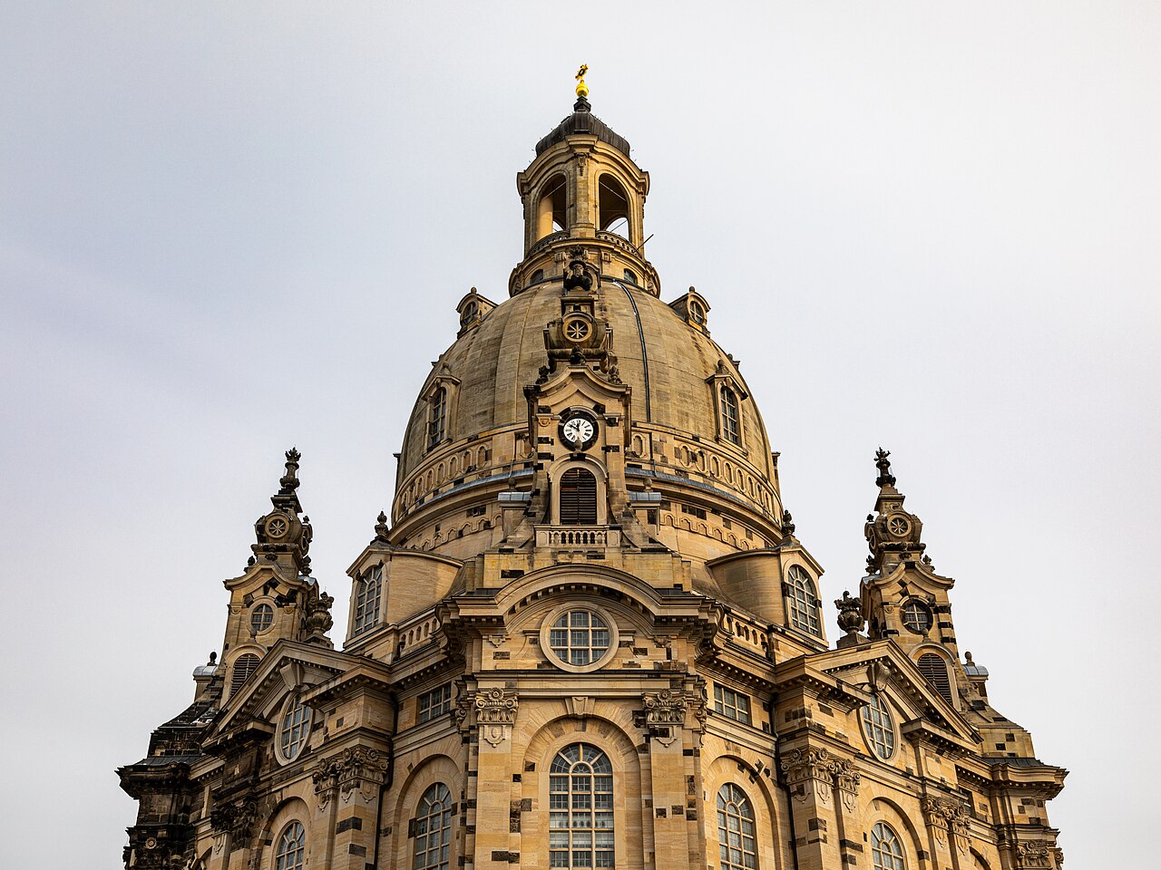 The Frauenkirche in Dresden with its stone dome
