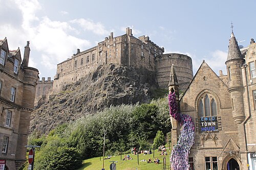 Edinburgh Castle on its rock above the Grassmarket