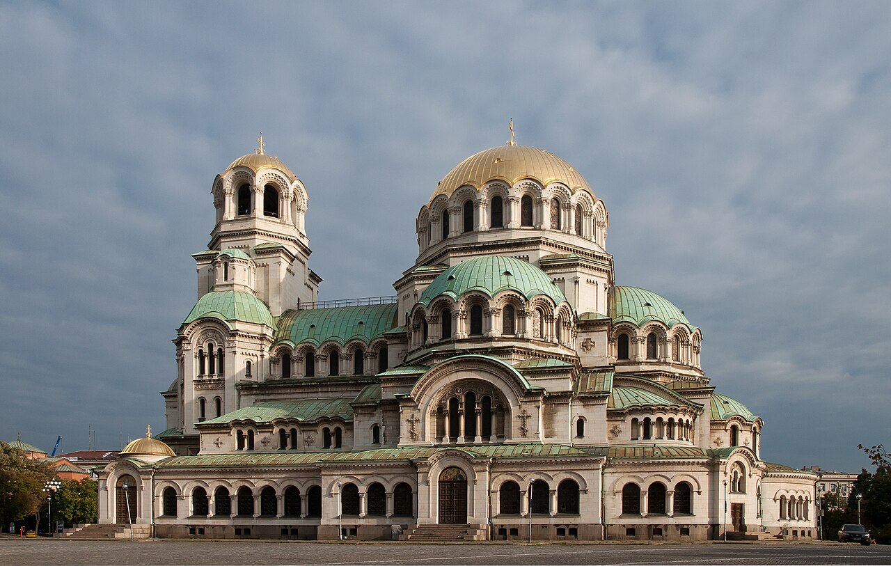 The domes of Alexander Nevsky Cathedral in Sofia