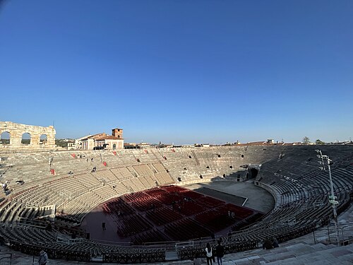 The Roman Arena of Verona in Piazza Bra