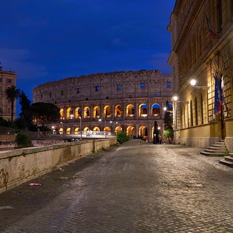 The Colosseum at blue hour