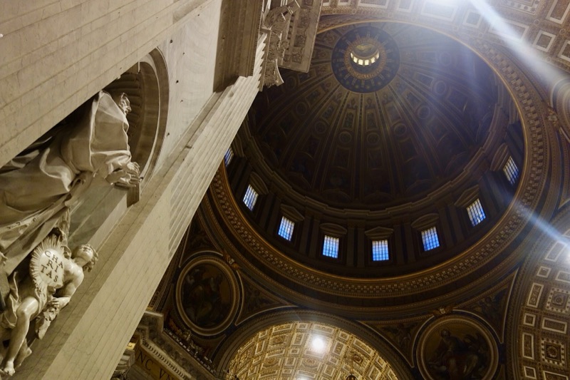 Inside the dome of St Peter's Basilica